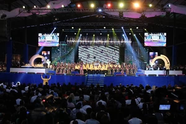 The congregation gathered before the stage at the IPPC 2021 praise and communion service